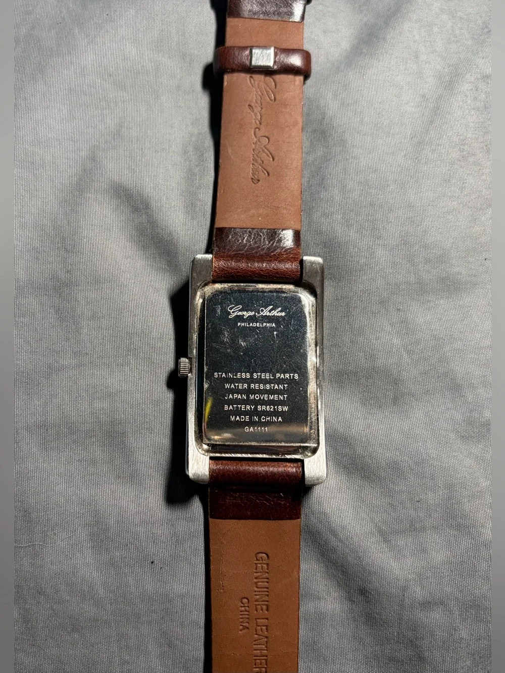 Vintage Y2K Era George Arthur Quartz Watch Leather Band